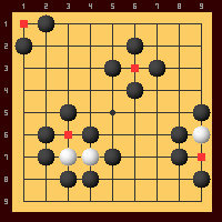 4.相手の石で囲われる場所に打てない（自殺手）